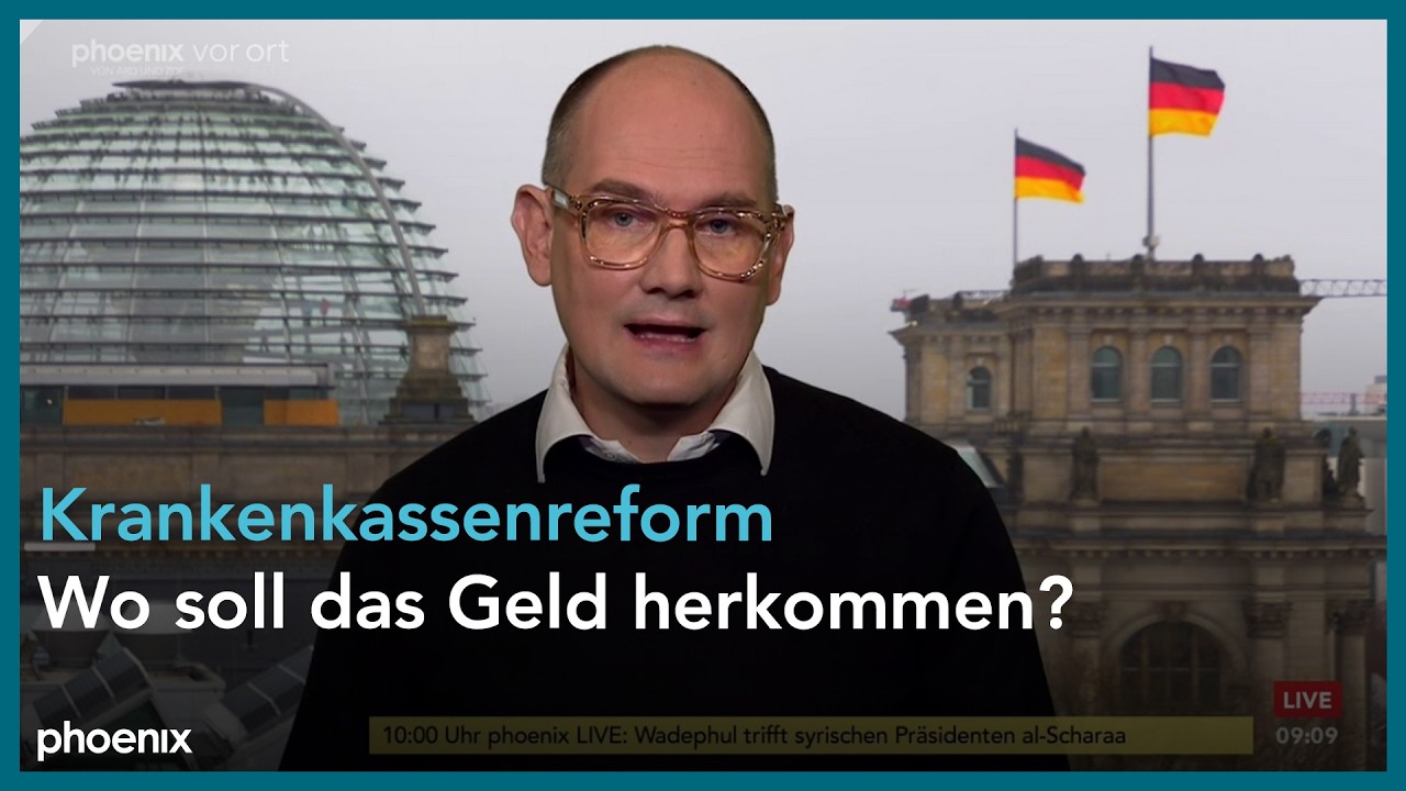 phoenix tagesgespräch mit Janosch Dahmen zu Reformvorschlägen für die Krankenkassen am 30.03.26